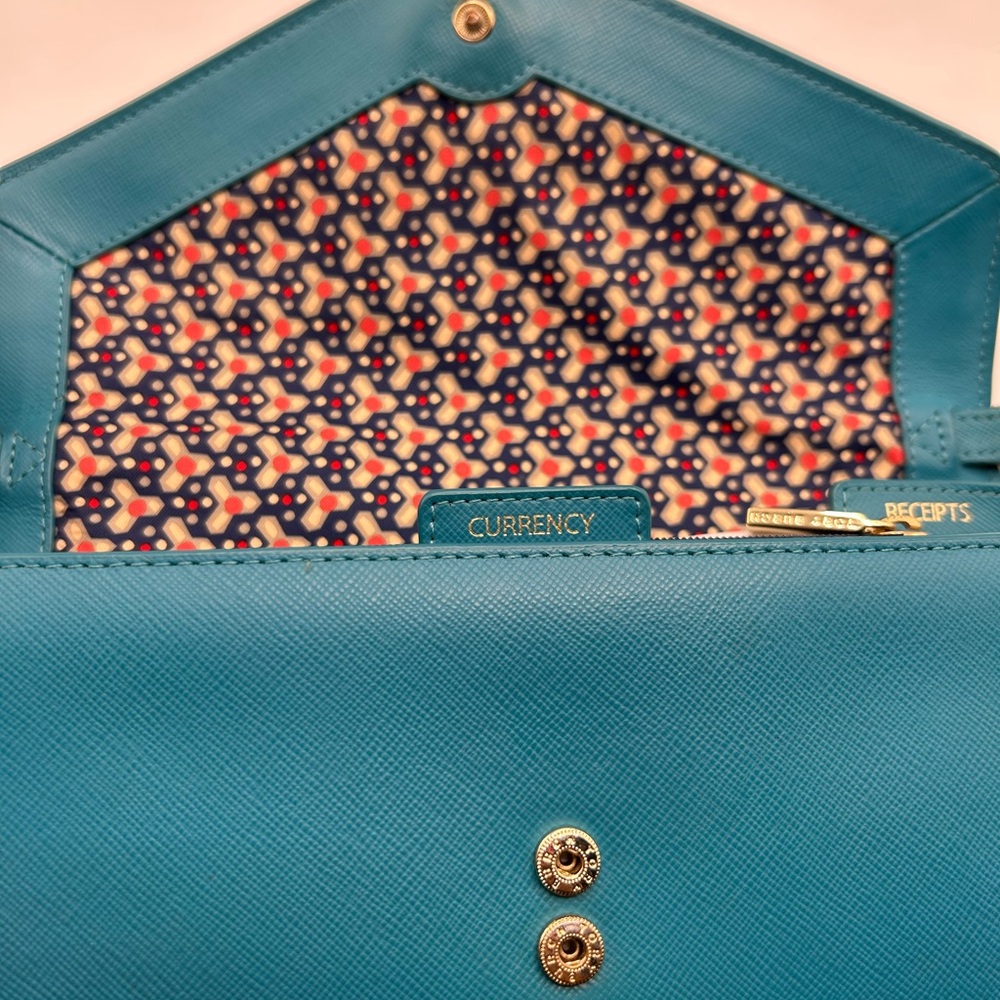 Tory Burch Expandable Concierge Blue Crossbody Bag - Picture 9 of 9